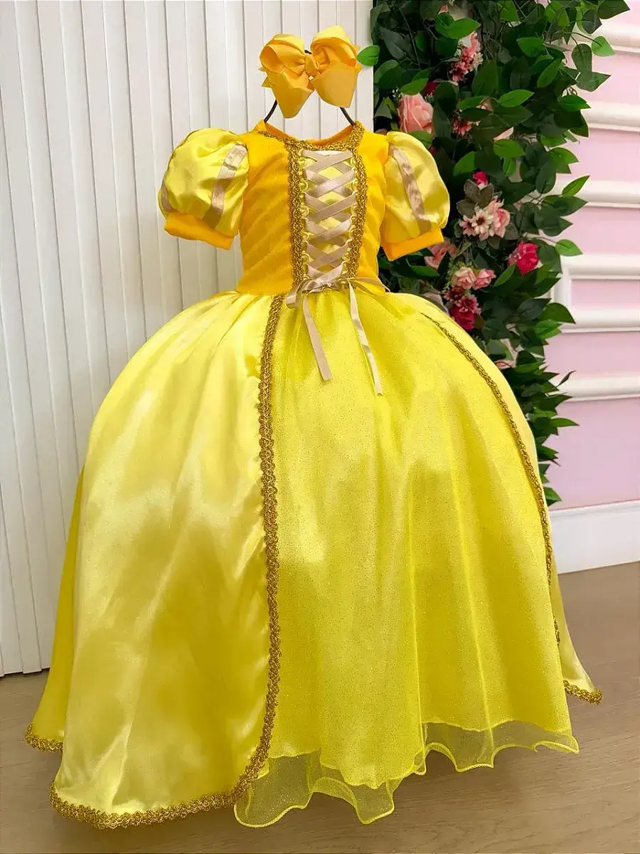 Fantasia princesa amarela longa, foto 2