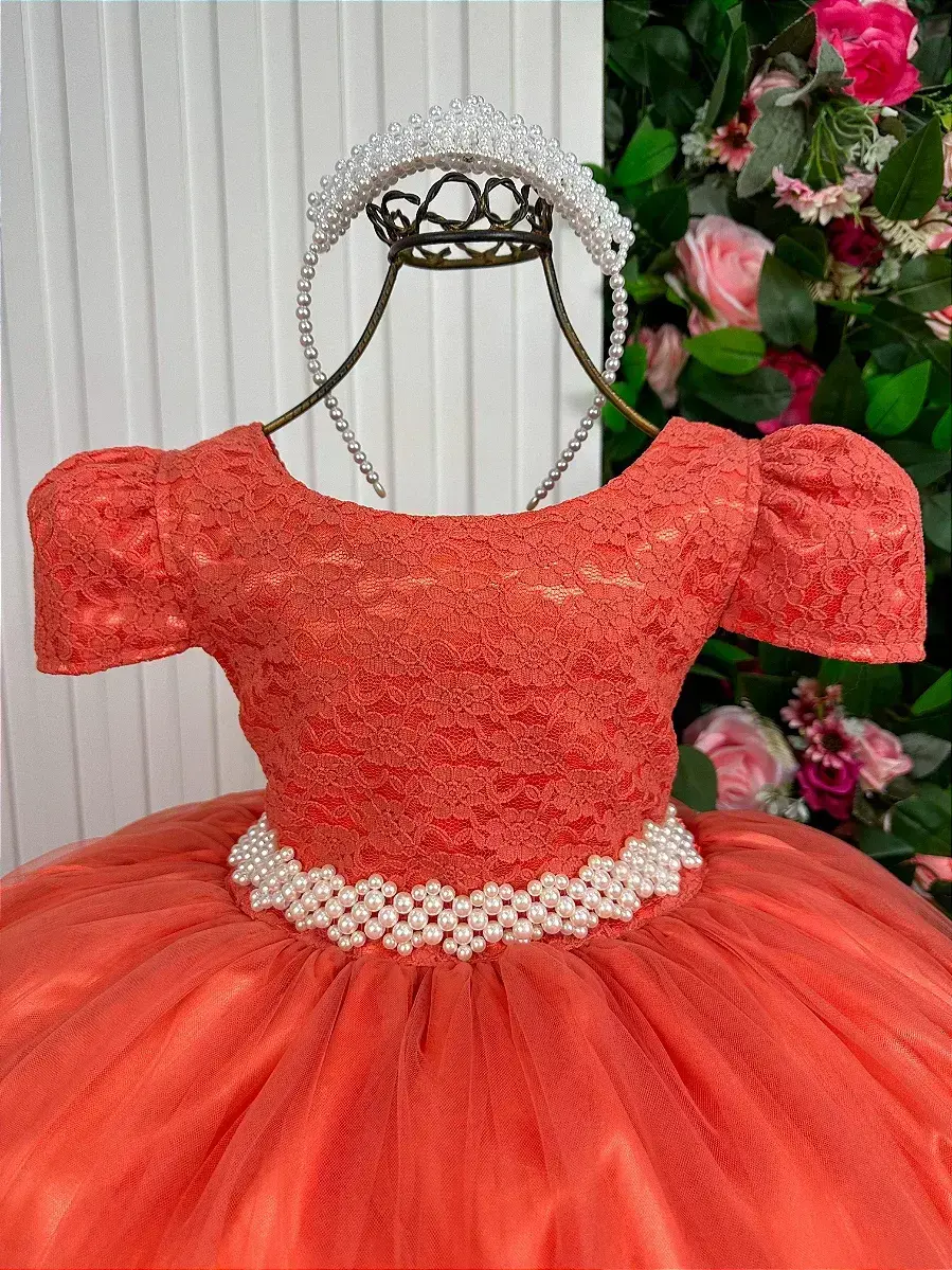 Vestido longo laura peito rendado terracota, foto 3