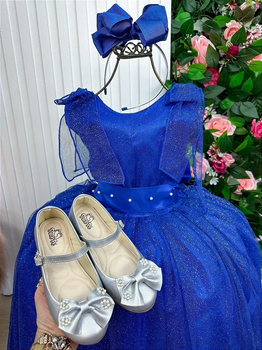 Vestido longo mel azul royal, foto 4