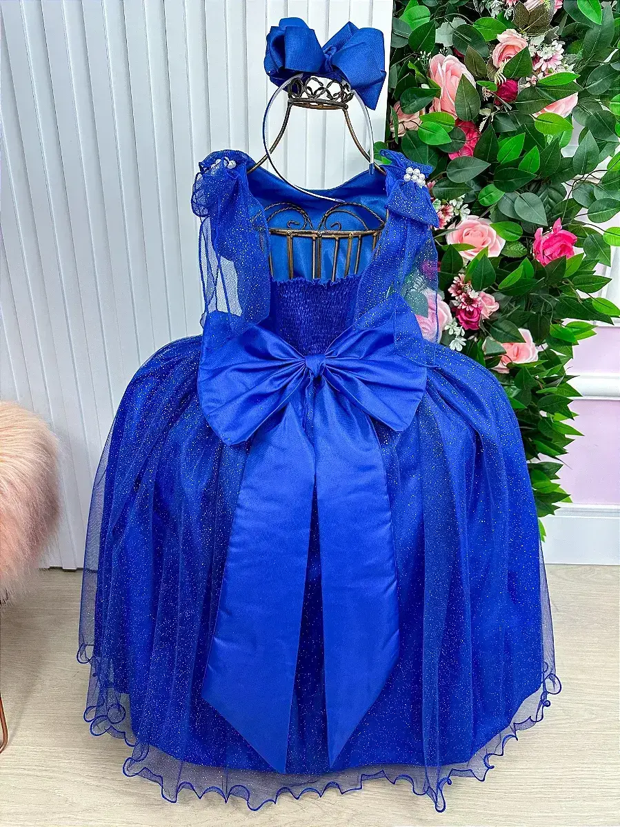 Vestido longo mel azul royal, foto 5