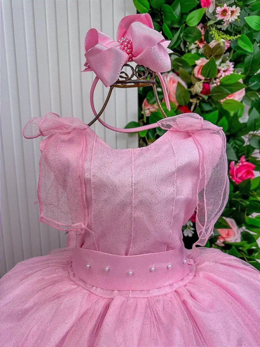 Vestido longo mel rosa, foto 3