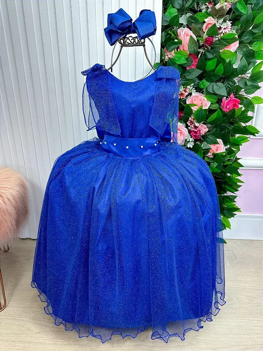 Vestido longo mel azul royal, foto 2