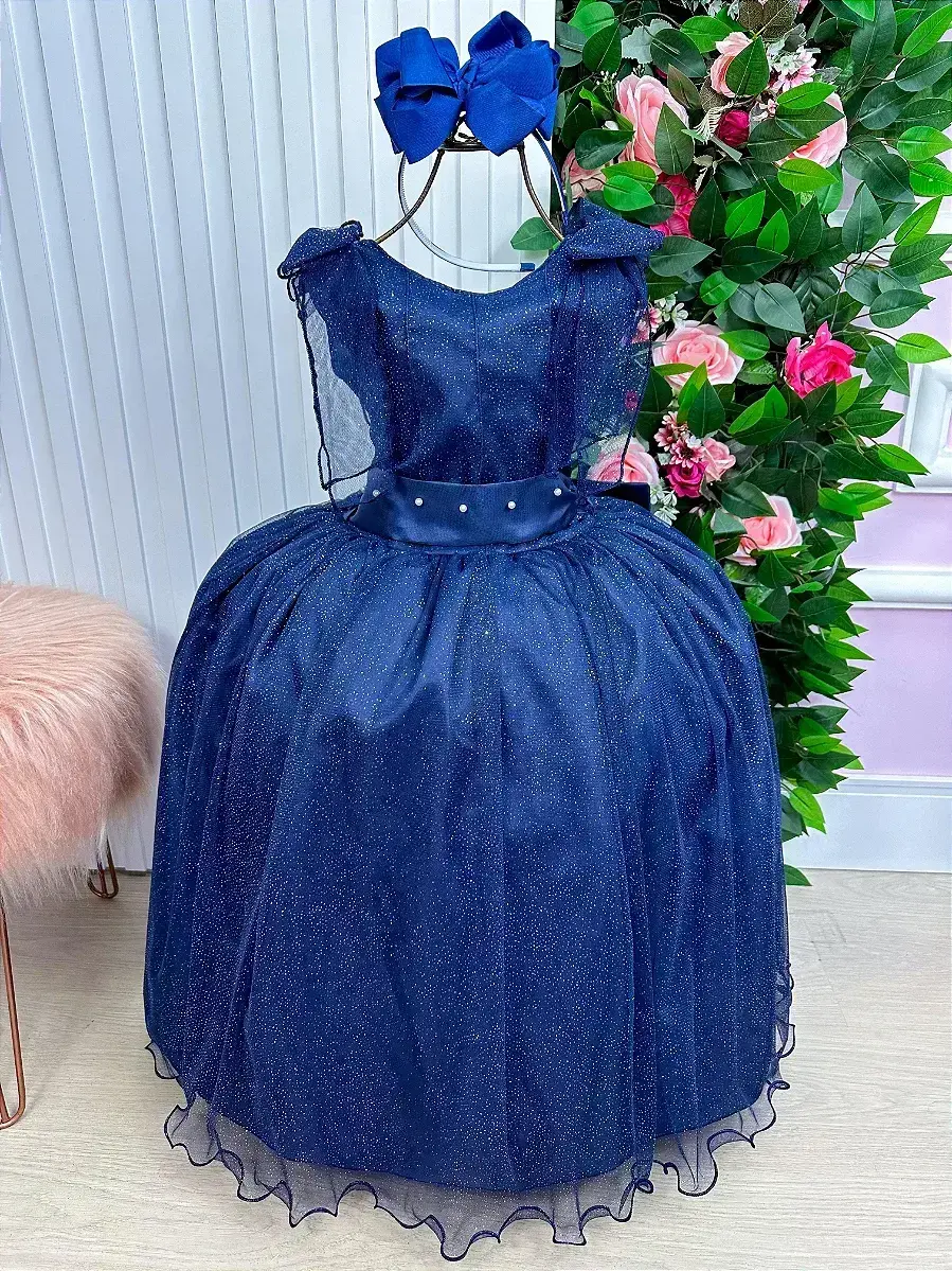 Vestido longo mel azul petróleo, foto 2