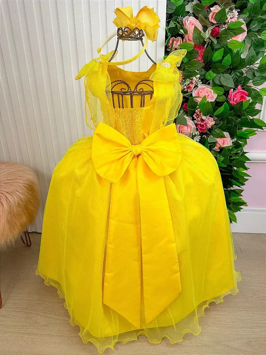 Vestido longo mel amarelo, foto 6