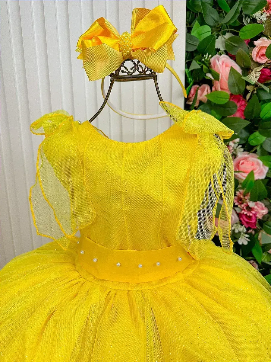 Vestido longo mel amarelo, foto 3
