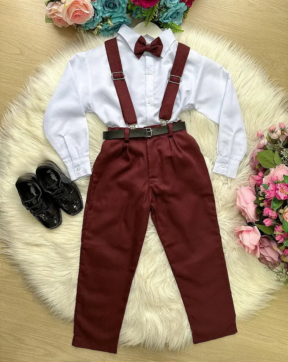 Conjunto leo suspensorio marsala, foto 2