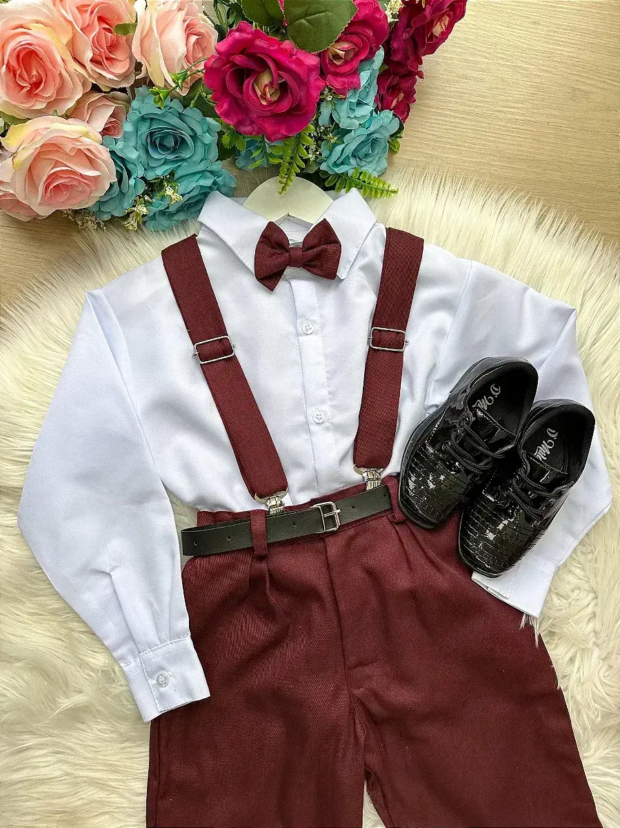 Conjunto leo suspensorio marsala, foto 3
