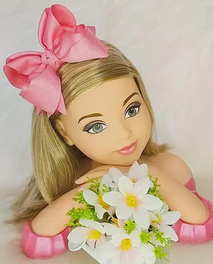 Laço bico de pato rosa chiclete