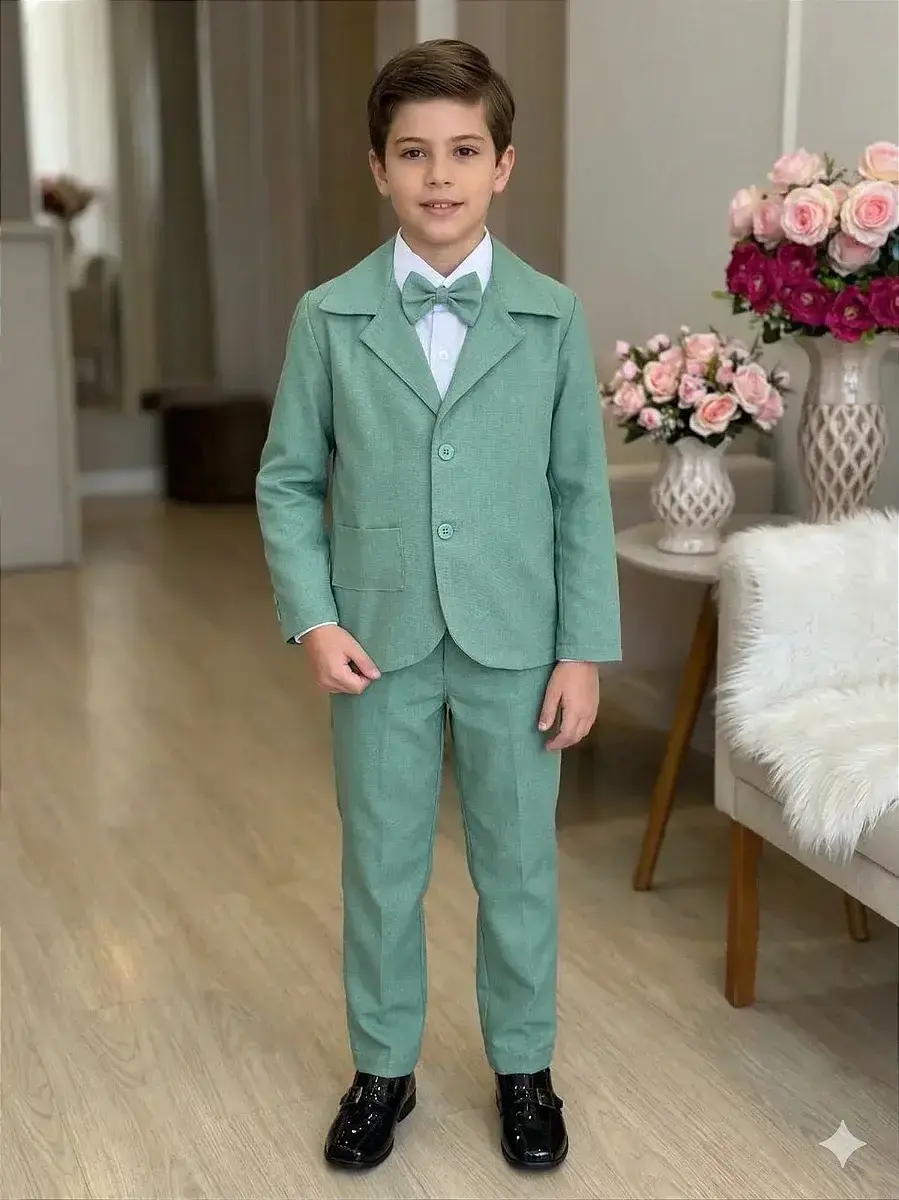 Conjunto social terno verde