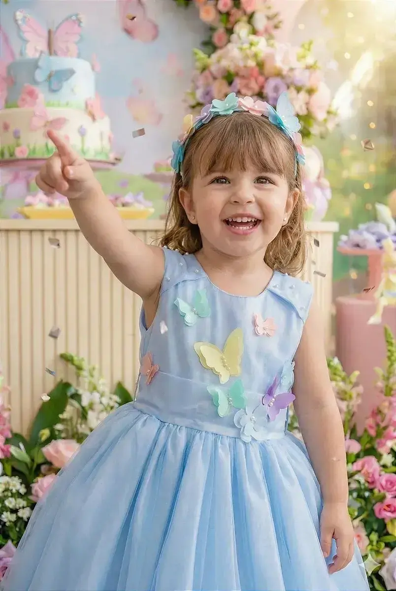 Vestido anabel jardim encantado azul, foto 4