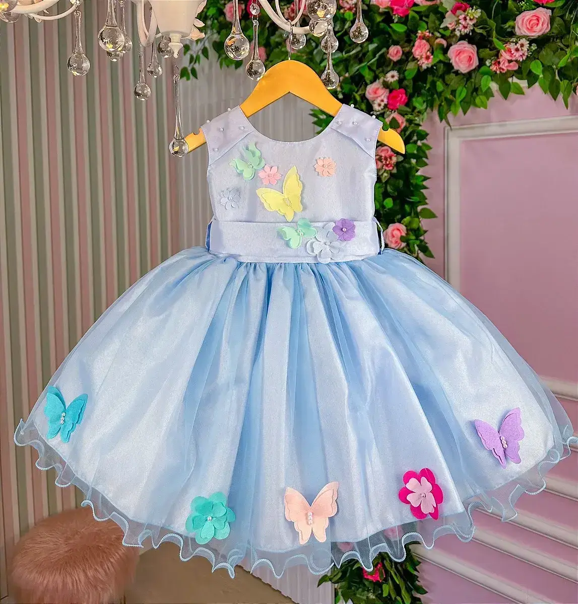 Vestido anabel jardim encantado azul, foto 5