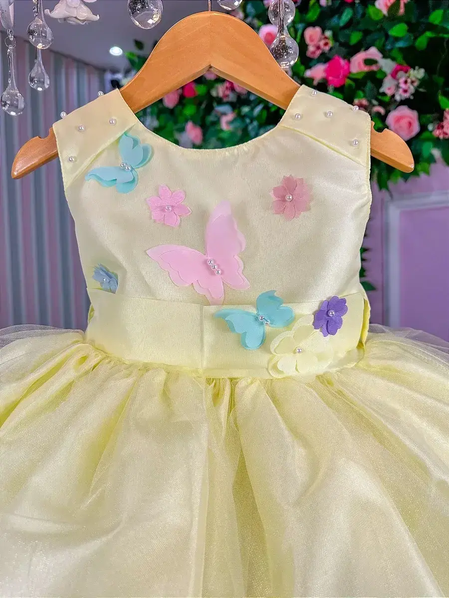 Vestido anabel jardim encantado amarelo, foto 4