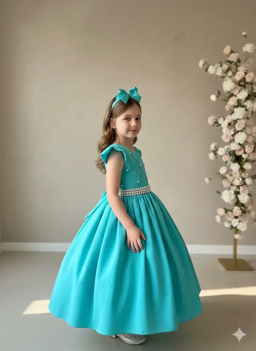 Vestido ariane longo verde tifanny, foto 2
