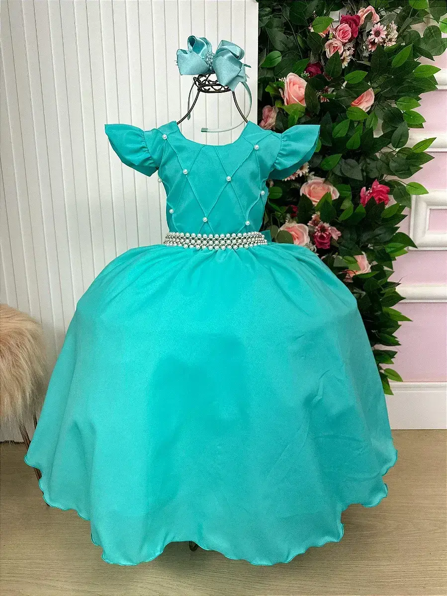 Vestido ariane longo verde tifanny, foto 4