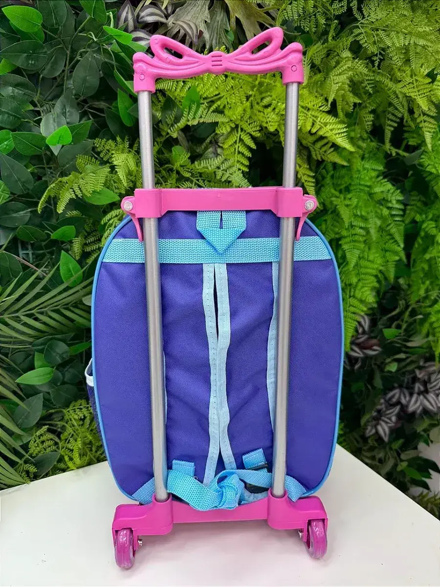 Mochila rodinhas Lilo e Stitch estojo de brinde, foto 6