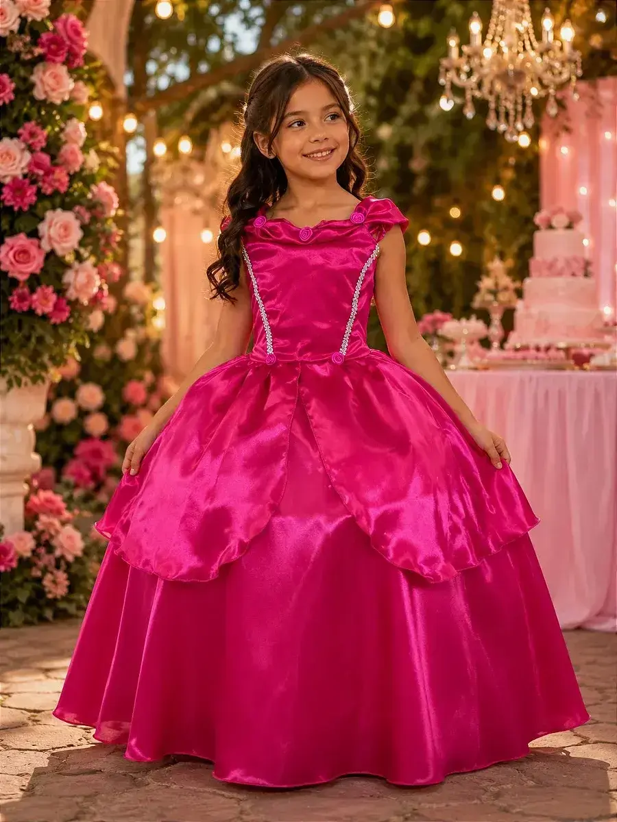 Fantasia longa princesa pink