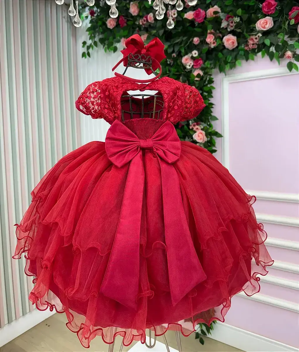 Vestido lavínia vermelho, foto 3