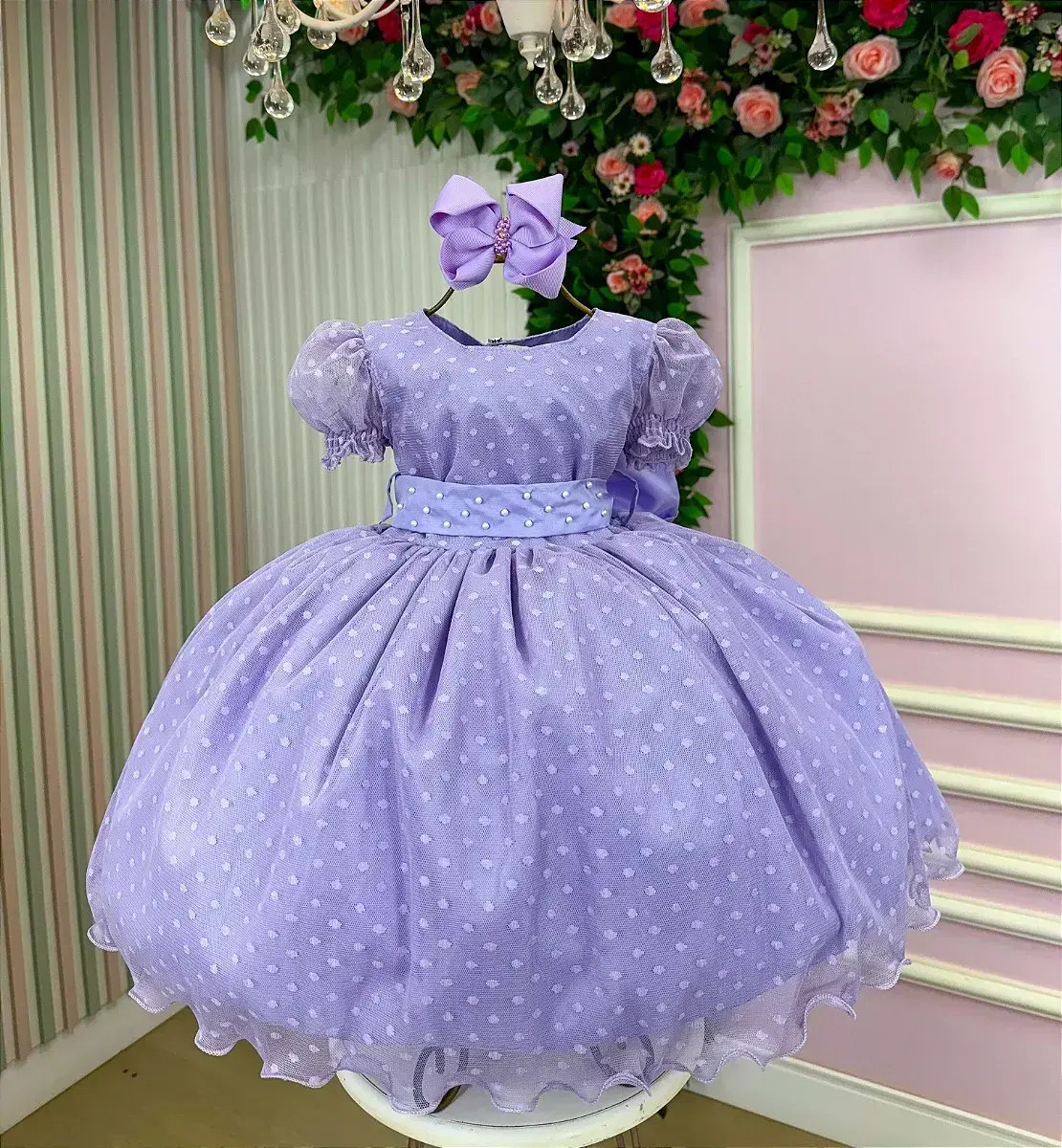Vestido lilás bolinhas, foto 4