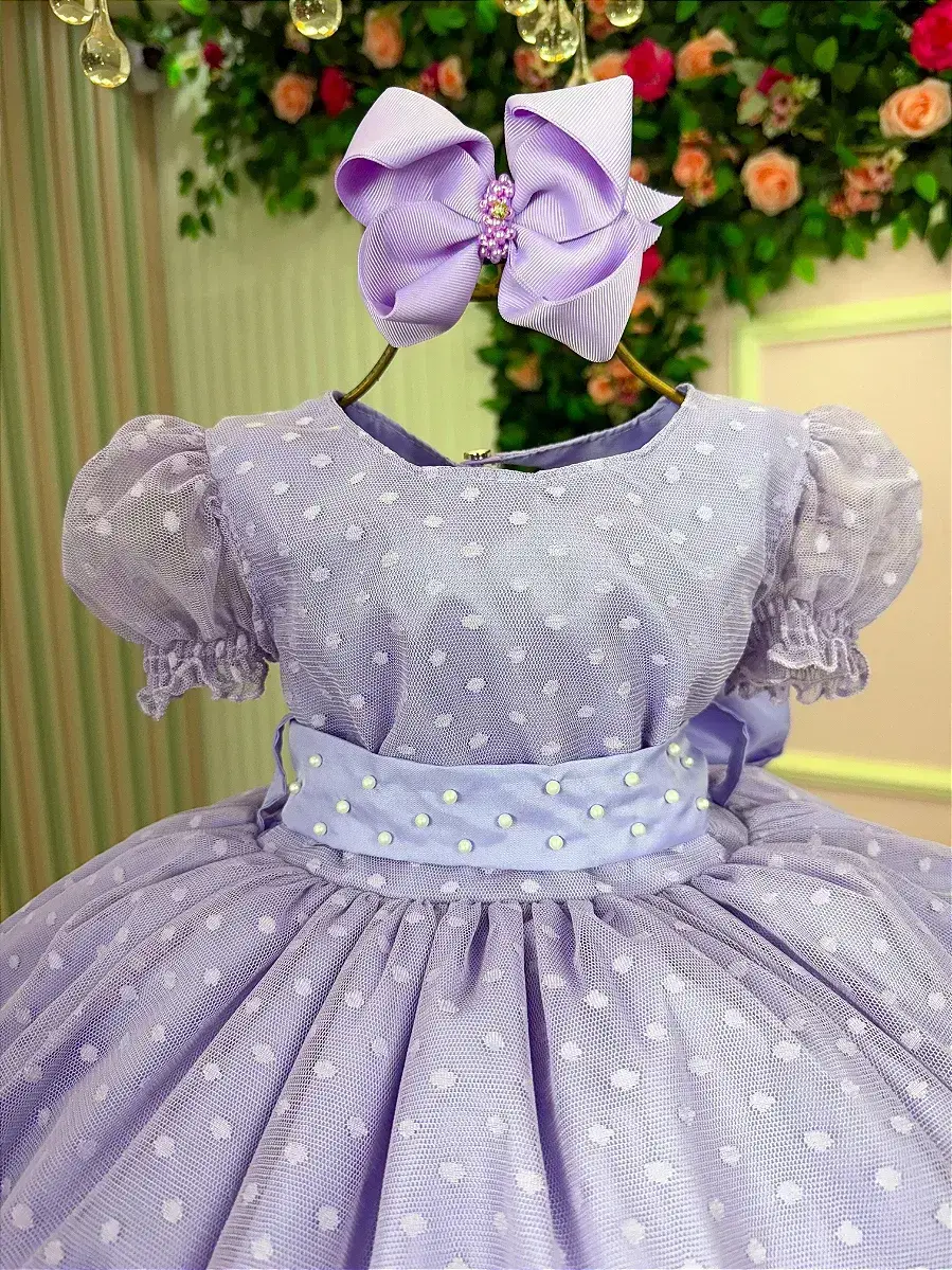 Vestido lilás bolinhas, foto 5
