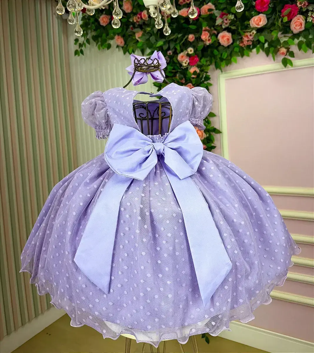 Vestido lilás bolinhas, foto 6