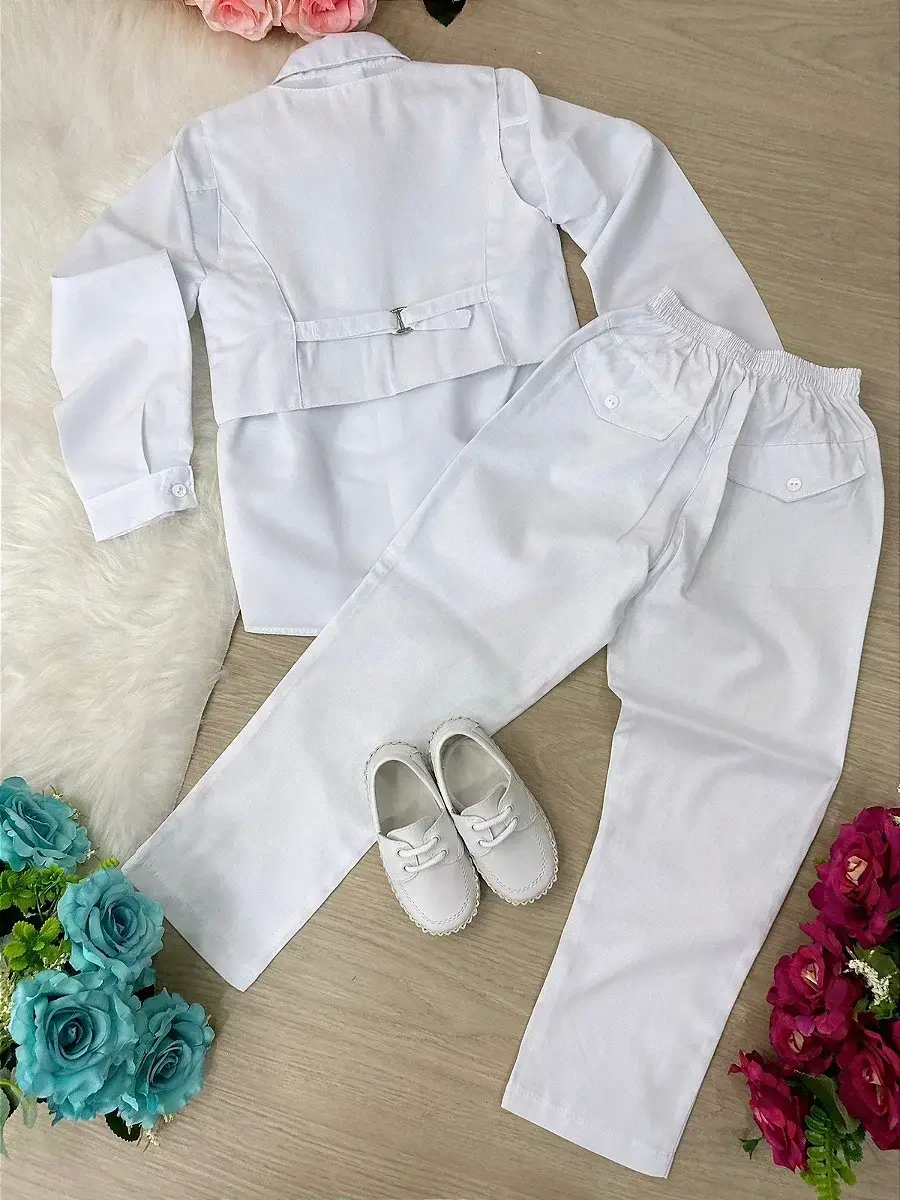 Conjunto danilo social branco colete, foto 2