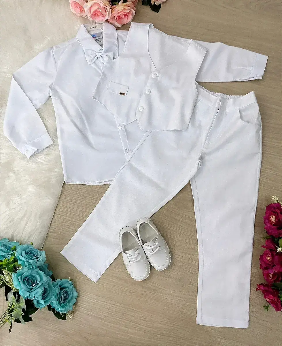 Conjunto danilo social branco colete, foto 3