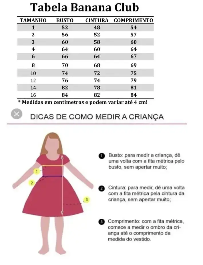 Guia de tamanhos