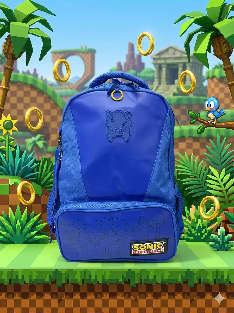 Mochila de costa sonic azul