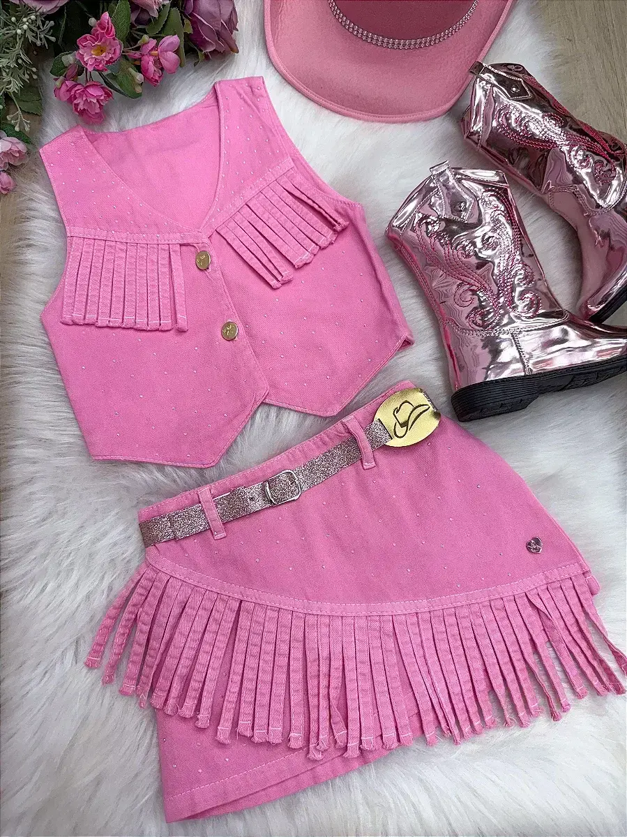 Conjunto Boiadeira maraisa rosa, foto 7