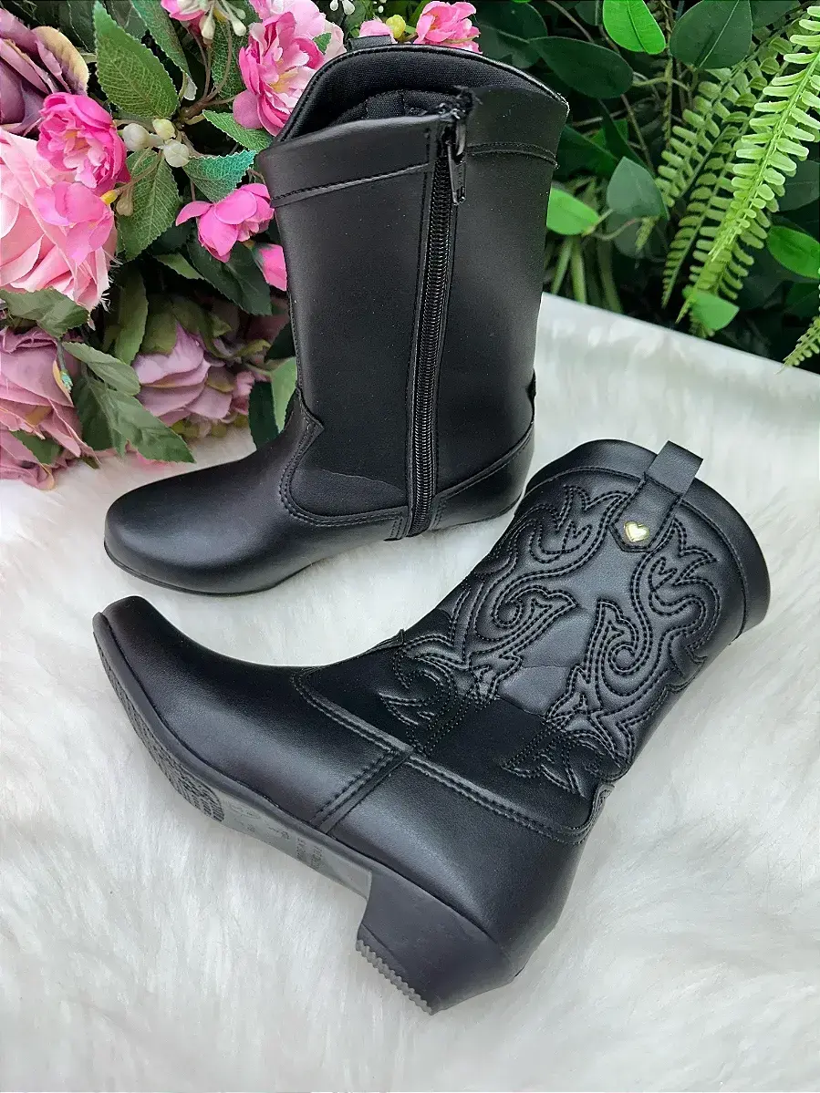 Bota coturno Boiadeira texana maria preta, foto 2