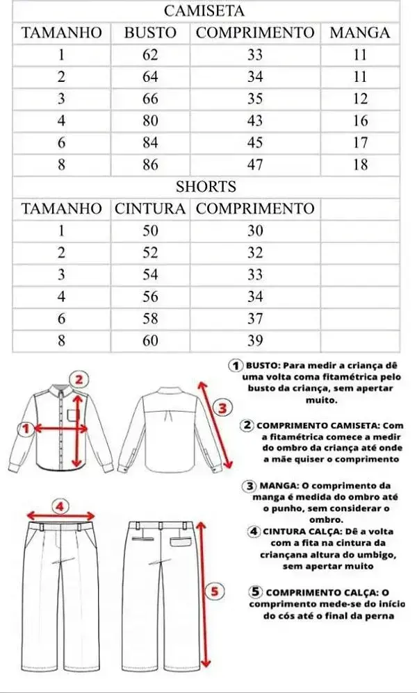Guia de tamanhos