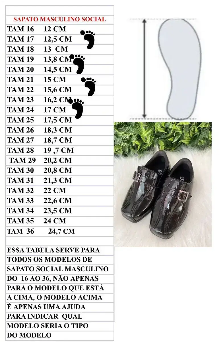 Guia de tamanhos