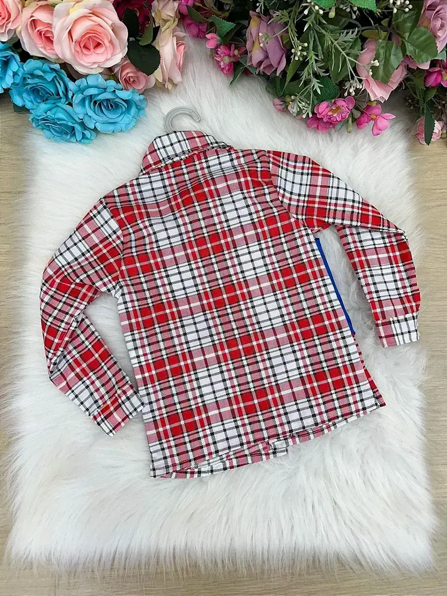 Camisa junina xadrez são joão colete azul, foto 3