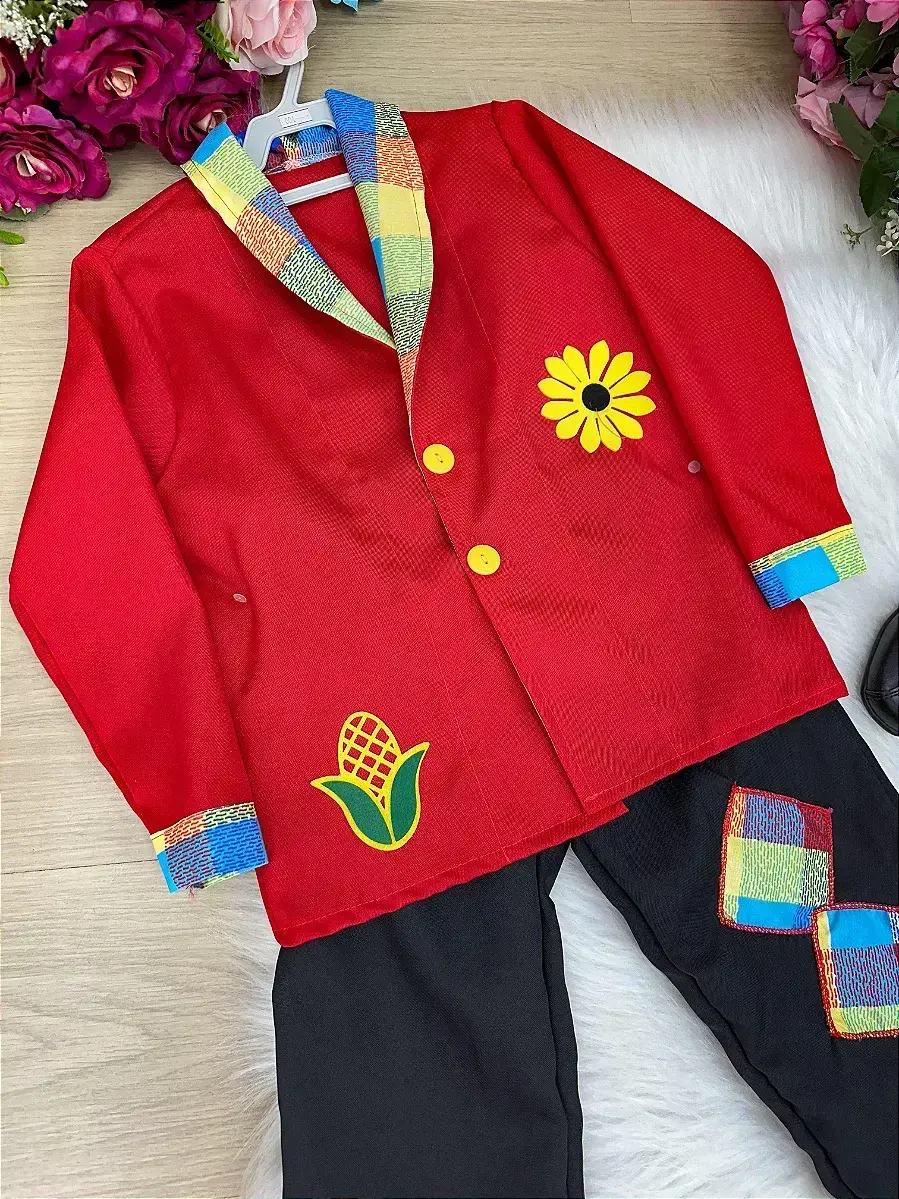 Conjunto junino seu zéca terno vermelho, foto 2