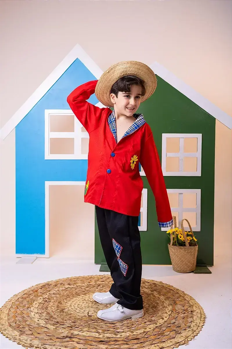 Conjunto junino seu terno vermelho, foto 2