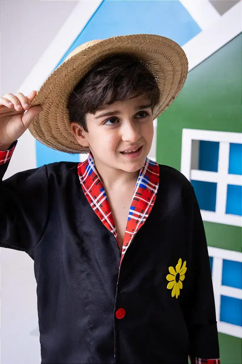 Conjunto junino seu juca terno preto, foto 2