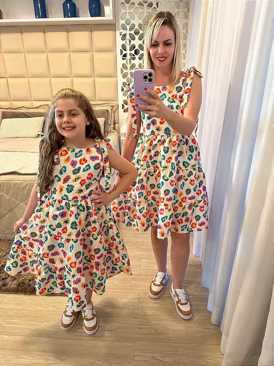 Vestido mãe e filha nina off