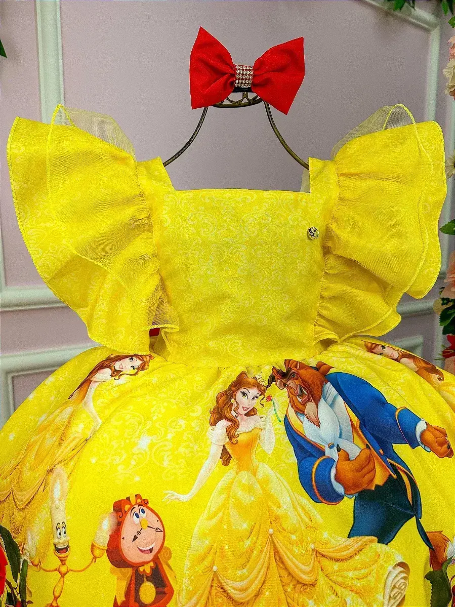 Vestido festa princesa amarela, foto 2