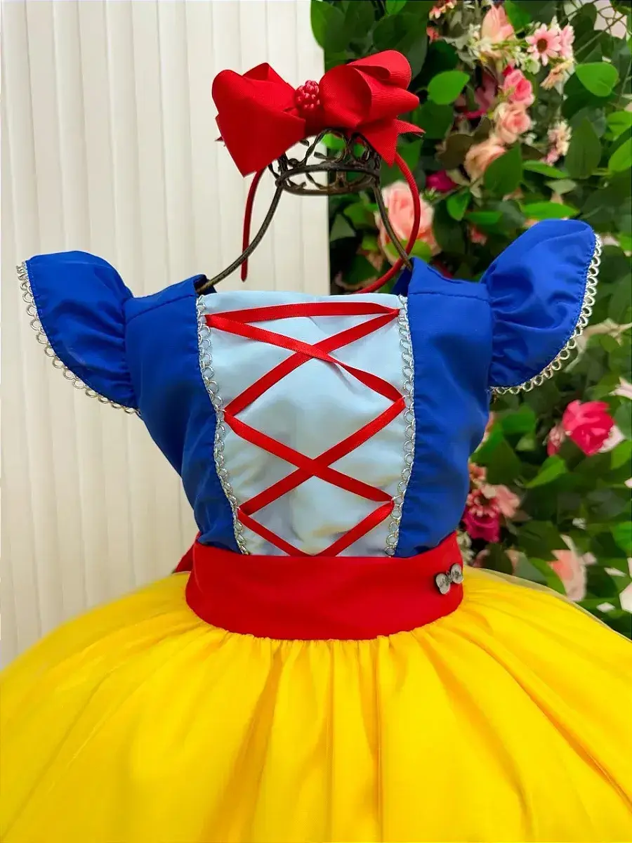 Fantasia vestido longo princesa maça, foto 7