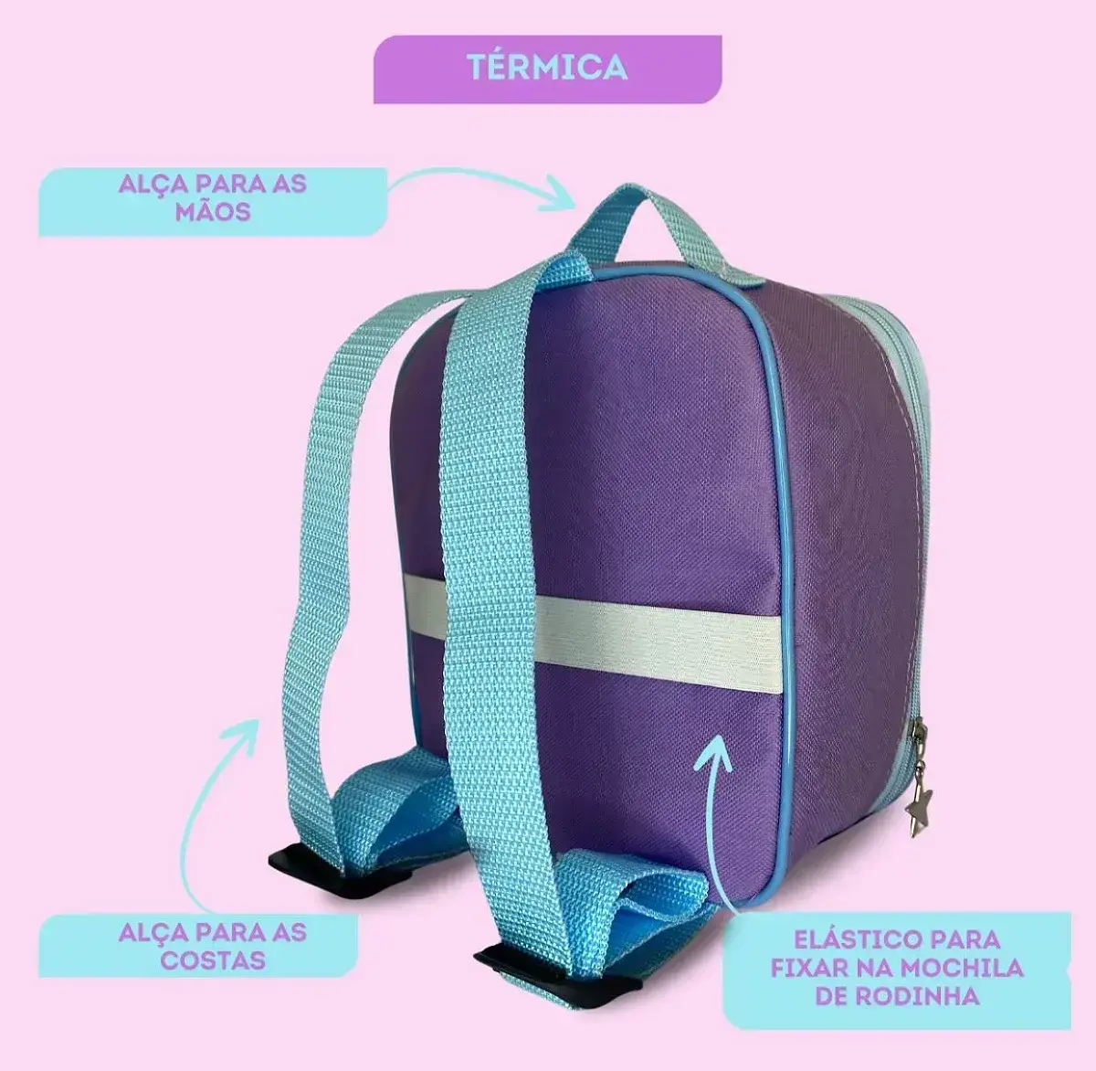 Kit mochila rodinhas lancheira estojo Lilo e Stitch, foto 5