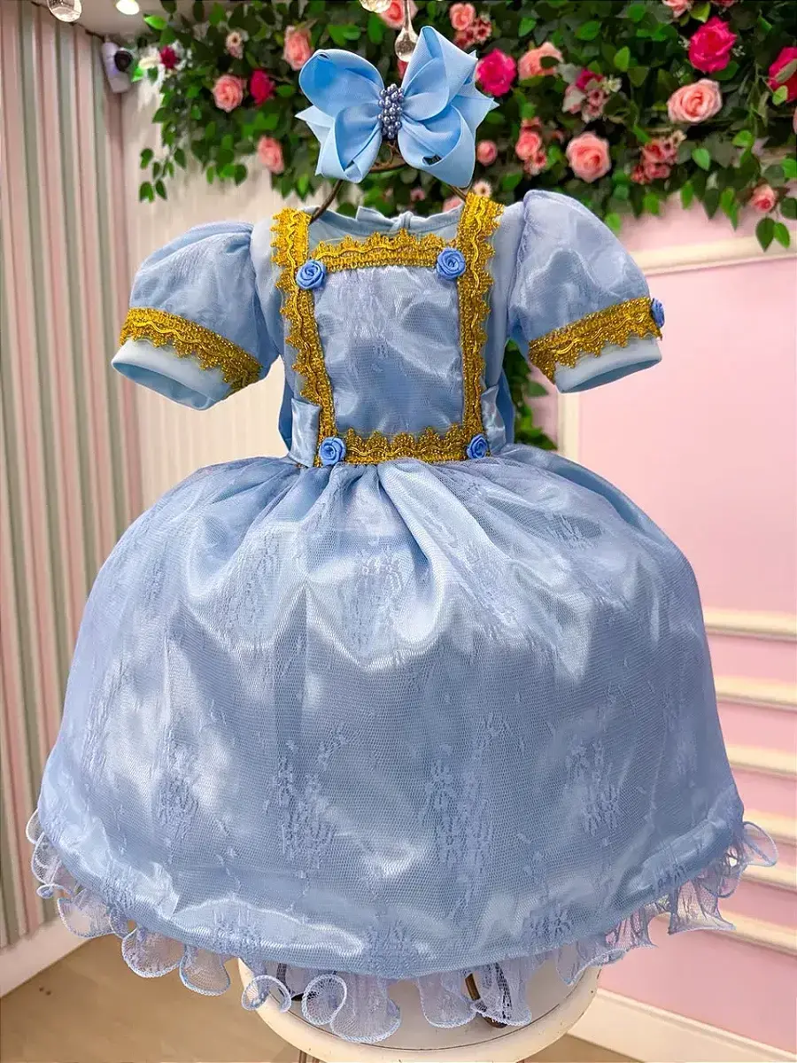 Fantasia festa princesa azul, foto 3