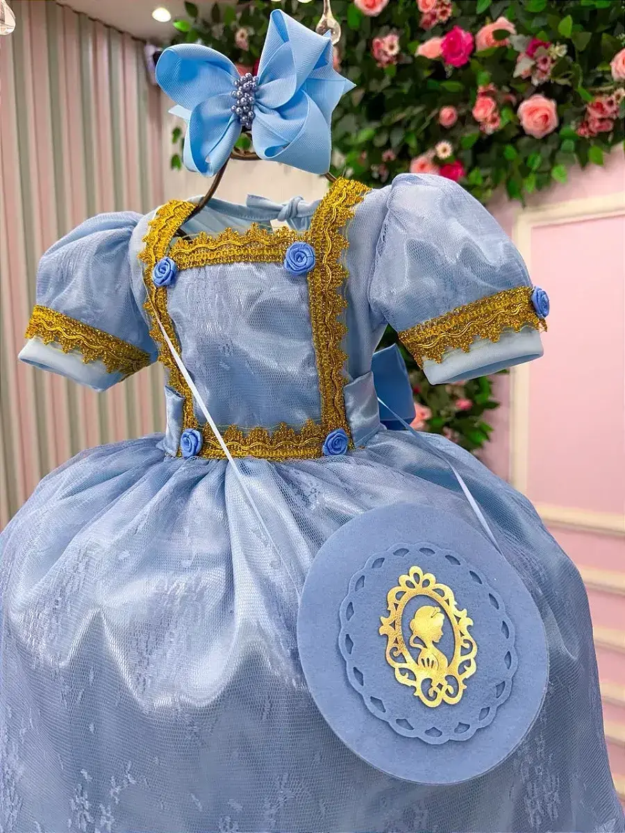 Fantasia festa princesa azul, foto 4