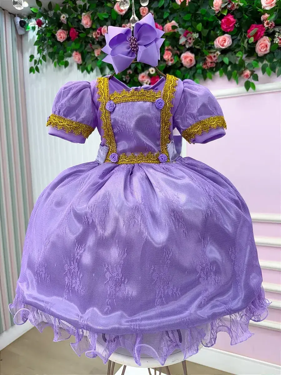 Fantasia festa princesa lilas, foto 3