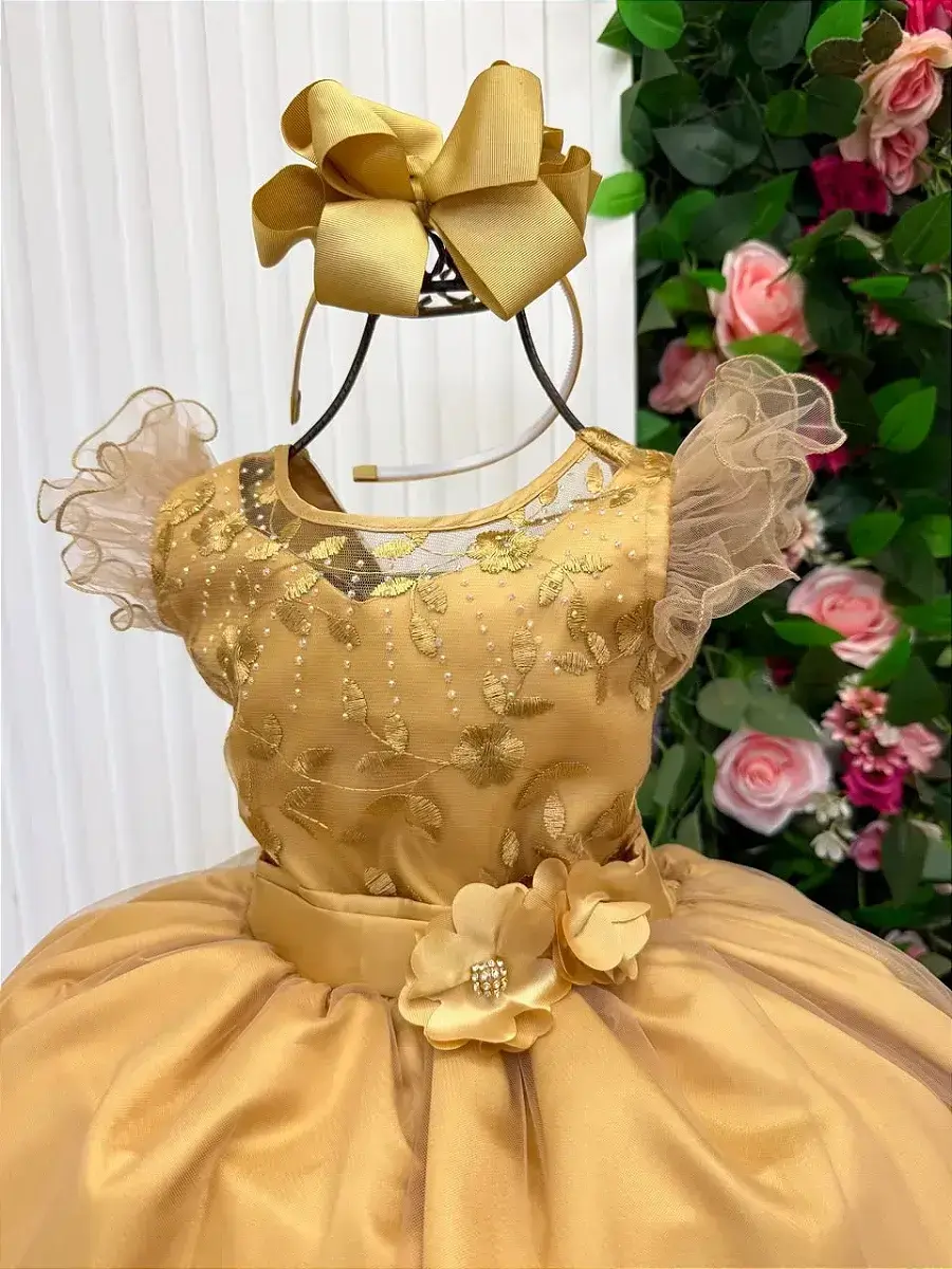 Vestido longo suzy dourado, foto 4