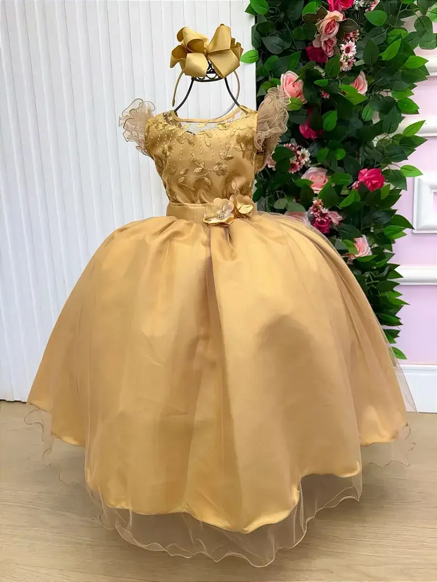 Vestido longo suzy dourado, foto 5