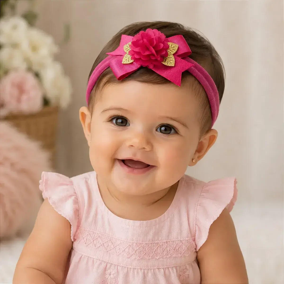 Faixa florzinha pink