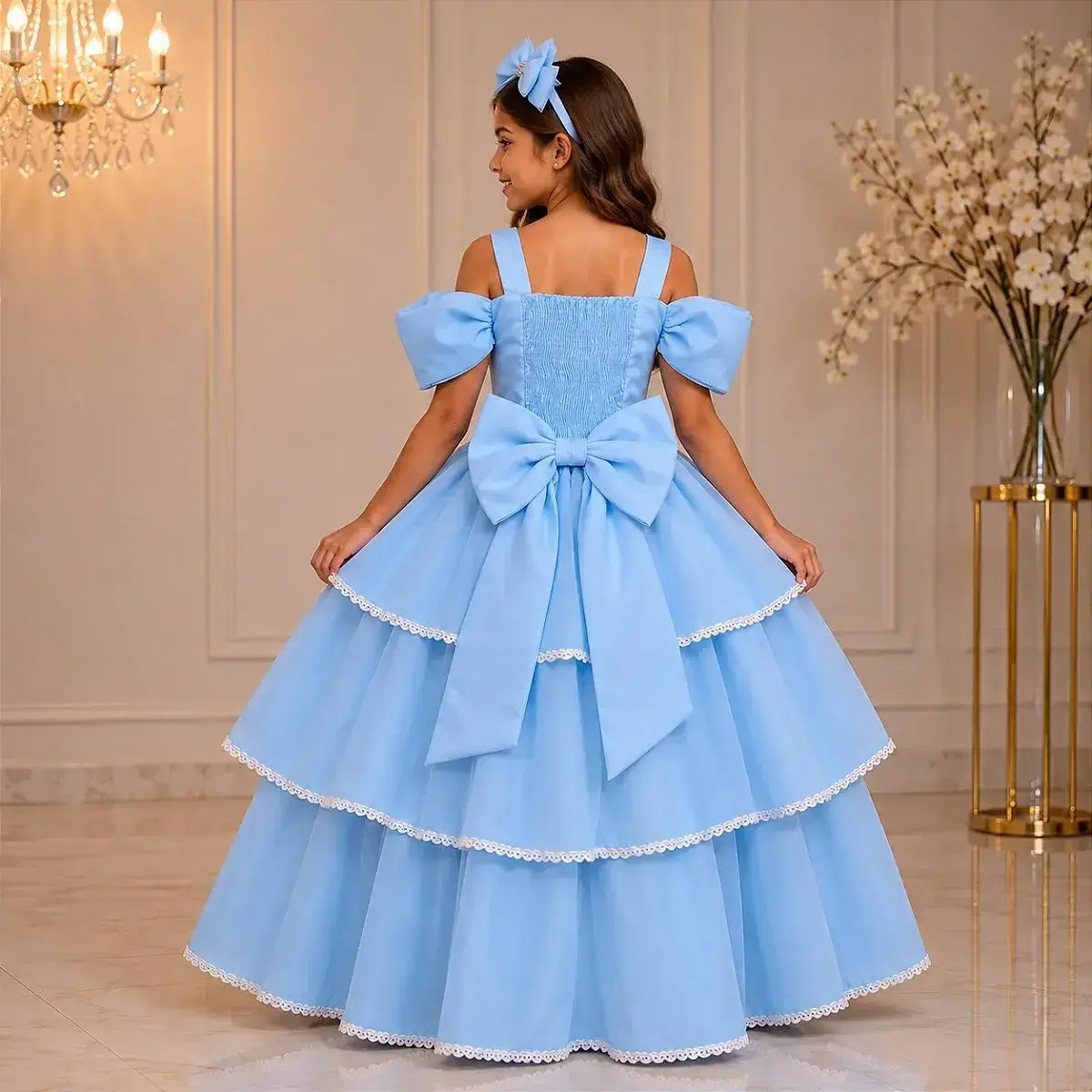 Vestido longo safira azul, foto 2