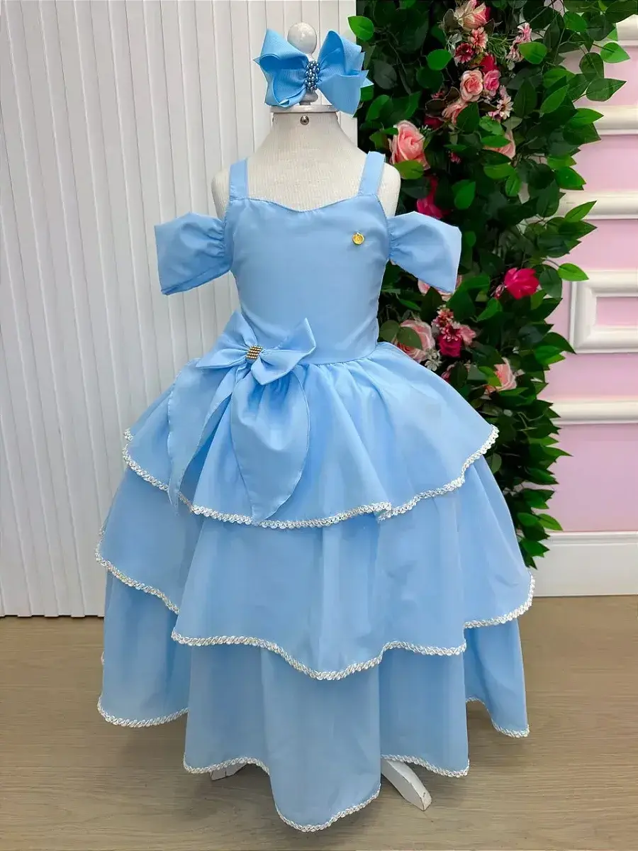 Vestido longo safira azul, foto 3