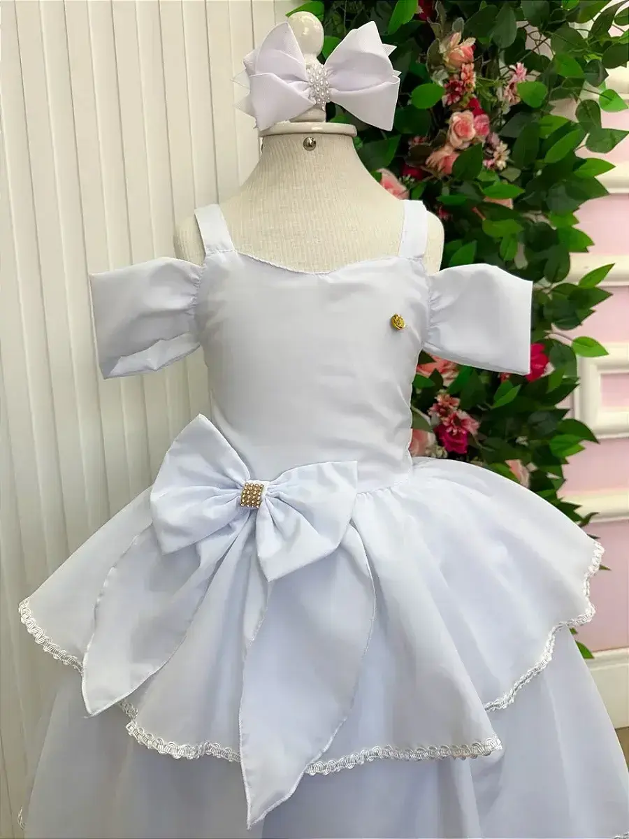 Vestido longo safira branco, foto 4