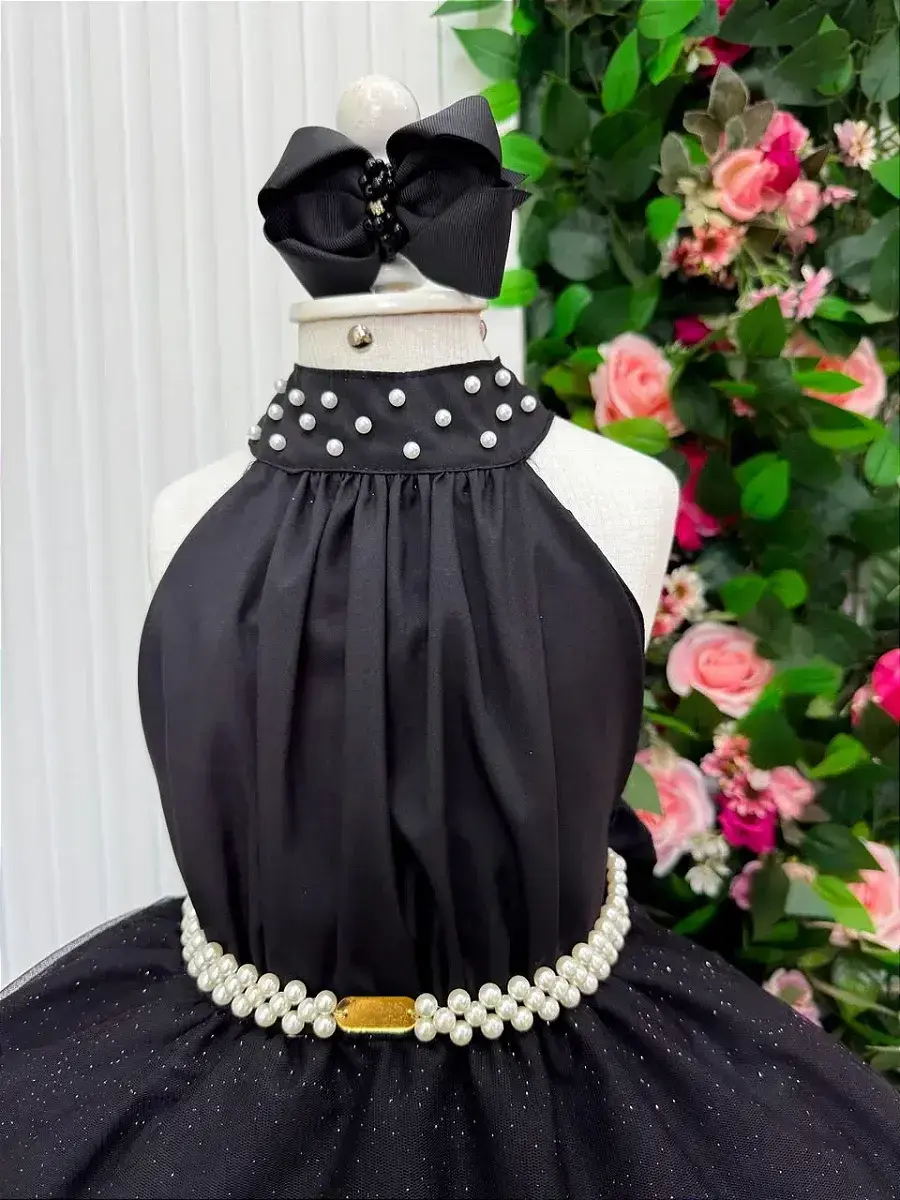 Vestido longo âmbar preto, foto 6